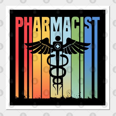 Searching for a pharmacy design idea for your favorite pharmacist? This is a retro design idea for someone you know who loves pharmacy. ideal to wear during pharmacy appreciation week. -- Choose from our vast selection of art prints and posters to match with your desired size to make the perfect print or poster. Pick your favorite: Movies, TV Shows, Art, and so much more! Available in mini, small, medium, large, and extra-large depending on the design. For men, women, and children. Perfect for d Mini Pharmacy Design, Pharmacist Day Poster Presentation, Pharmacy Sublimation Designs, Pharmacy Poster Design Ideas, Pharmacy Art Pharmacists, Pharmacy Logo Design Ideas, Pharmacy Art Design, Pharmacy Painting, Pharmacy Poster Design