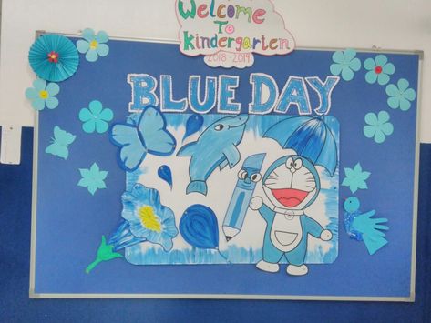 Blue Day Classroom Decoration, Blue Day Decoration In School, Blue Color Day Celebration In Preschool, Rainy Day Decoration In Preschool, Blue Colour Day Decoration In Preschool, Blue Day Celebration In Kindergarten, Blue Day Board Decoration In Preschool, Blue Colour Day Celebration In Preschool, Blue Colour Day Activities For Kids