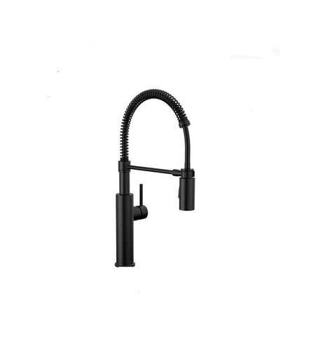 Brand DELTA FAUCET Mounting Type Single-hole Finish Type Black Material Zinc Color Matte Black Number of Handles 1 Included Components Escutcheon, Faucet Number Of Holes 1 Handle Type Lever Everything you need is together in one box, including an optional deck plate for 3-hole installation and InnoFlex PEX supply lines that are integrated into the faucet for one less leak point Delta Greydon Kitchen Faucet, Delta Matte Black Kitchen Faucet, Matte Black Kitchen Faucet Build With Ferguson, Matte Black Sink Faucet, Black Touchless Kitchen Faucet, Black Kitchen Faucet, Commercial Style Kitchen, Black Kitchen Faucets, Delta Faucets