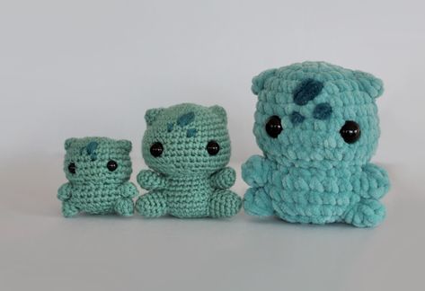 Low sew Bulbasaur free crochet pattern - Quick easy amigurumi Bulbasaur Crochet Pattern, Turquoise Yarn, Starter Pokemon, Easy Amigurumi, Pokemon Pattern, Monkey Doll, Cute Amigurumi, Popcorn Stitch, Crochet Amigurumi Free Patterns