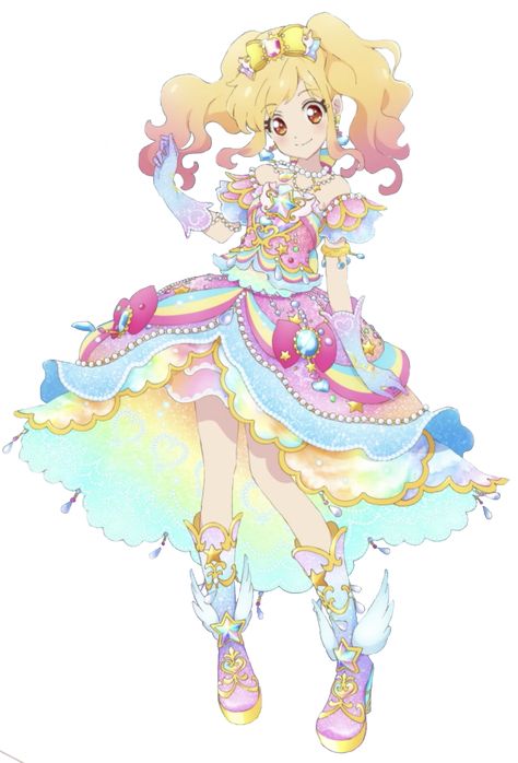 Rainbow Étoile Coord | Aikatsu Stars! Wikia | Fandom Magical Girl Outfit, Yume Kawaii, Aikatsu Stars, Anime Halloween, Anime Dress, Dessin Adorable, Sun Dress, All Anime, Comic Character