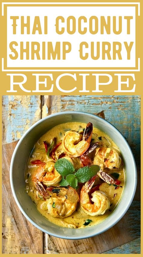 Velvety Thai Coconut Shrimp Curry Recipe Thai Coconut Shrimp Curry, Shrimp Curry Recipe Thai, Shrimp Bell Pepper, Shrimp Slow Cooker, Dish With Shrimp, Thai Coconut Shrimp, Shrimp Curry Recipe, Coconut Shrimp Curry, Creamy Coconut Shrimp