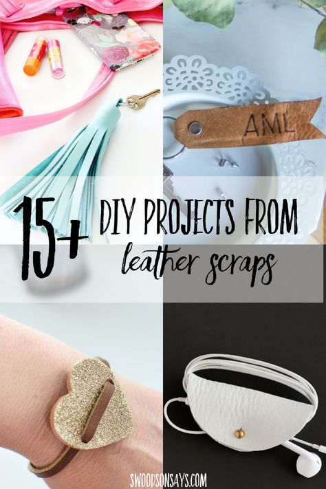 Uses For Leather Scraps, Crafts With Leather Sheets, Projects With Leather Scraps, Quick Leather Crafts, Faux Leather Scrap Projects, What To Do With Leather Scraps, Leather Offcut Projects, Leather Pieces Ideas, Small Leather Diy Projects