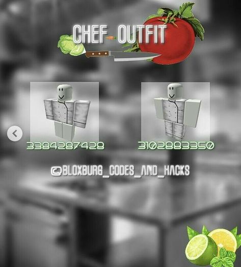 Roblox Bloxburg Chef Outfit Codes, Roblox Chef Outfit Code, Bloxburg Hotel Worker Outfit Codes, Bloxburg Hotel Outfit Codes, Cafe Worker Outfit Bloxburg Codes, Bloxburg Worker Outfit Codes, Bloxburg Resort, Hotel Codes, Waiter Outfit