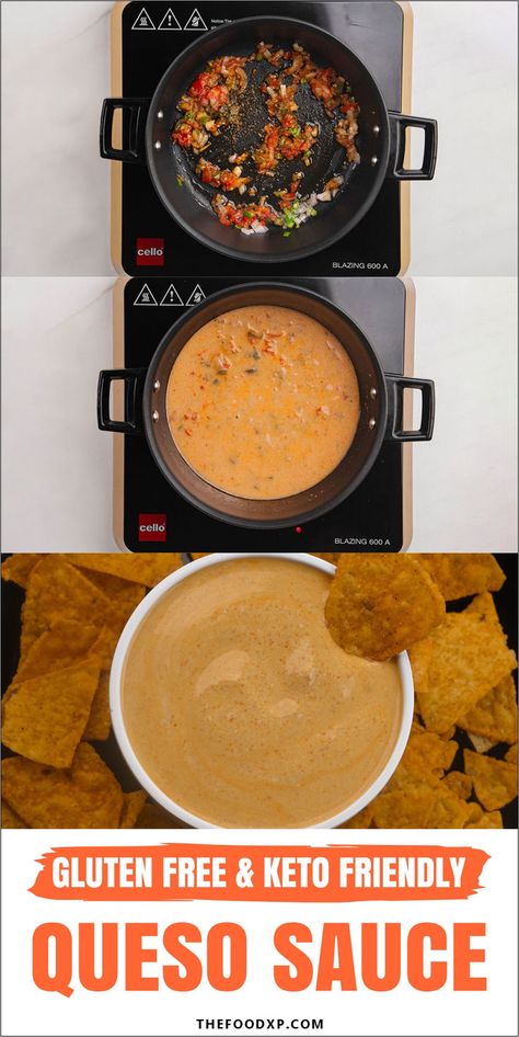 Image of Gluten-Free & Keto-Friendly Queso Sauce served in a small bowl. The sauce is creamy and rich, made with natural cheeses and keto-approved ingredients. Garnished with fresh cilantro and a sprinkle of diced peppers, this versatile recipe is perfect for dipping, drizzling, or enhancing your favorite low-carb dishes. Chipotle Queso, Queso Sauce, Spicy Queso, Zero Carb Foods, Cheesy Mac And Cheese, Gluten Free Sides, Just Eat, Best Gluten Free Recipes, Global Cuisine