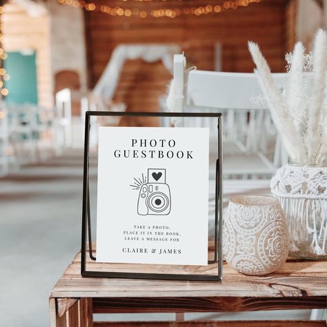 Photo GuestBook Sign, Instax Photo Sign, Guest Book Sign, Wedding Guestbook, Guestbook Photo Sign, Polaroid Book Sign, Camera Sign, #CLAIRE Sign Guest Book Sign, Polaroid Book, Polaroid Guest Book Sign, Guest Book Sign Wedding, Polaroid Guest Book, Instax Photos, Love Story Wedding, Photo Sign, Wedding Guest Book Sign