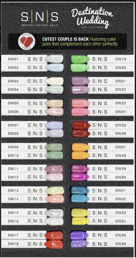 Sns Dip Colors, Sns Dipping Powder Nails Color Swatches, Sns Dip Powder Colors, Sns Dip Nails, Sns Colors, Sns Powder, Nail Dipping Powder Colors, Nail Color Combinations, Sns Nails Designs