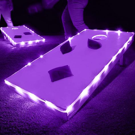 Glow Party Games, Swim Banquet, Cornhole Lights, Glow Theme Party, Glow Games, Birthday Dance, Glow In Dark Party, Neon Birthday Party, Sweet Sixteen Birthday Party Ideas