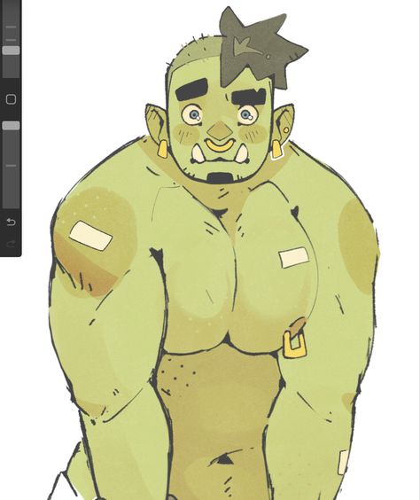 Cubby Male Reference, Muscle Man Drawing Reference, Fantasy Race Concept Art, Chubby Character Design Male, Buff Reference, Chubby Guy Drawing Reference, Buff Oc Male, Himbo Character Design, Chubby Reference