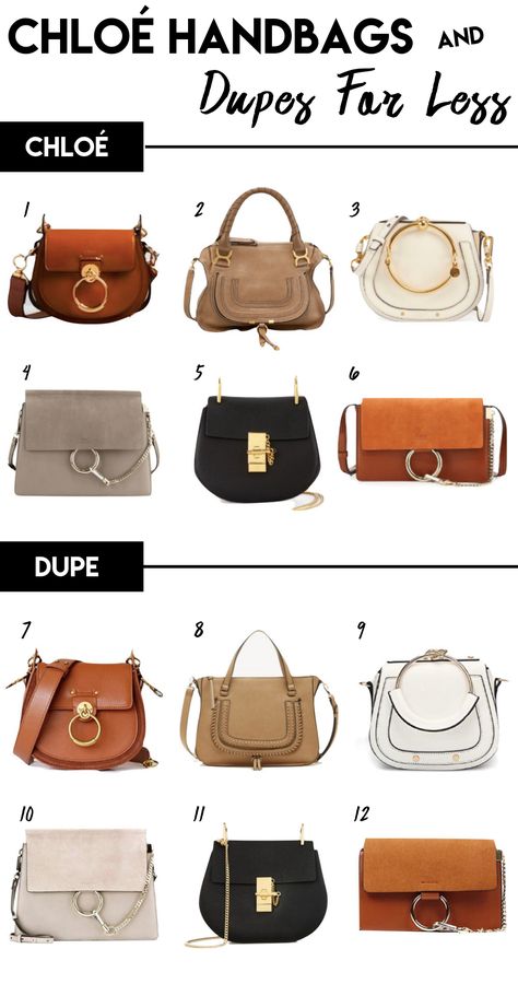 Designer Chloe Faye Drew Marcie handbags and their less expensive purse dupes Handbags Closet, Simple Purses, Purses Aesthetic, Aesthetic Handbags, Expensive Purses, Affordable Handbags, Closet Luxury, Popular Purses, Affordable Aesthetic