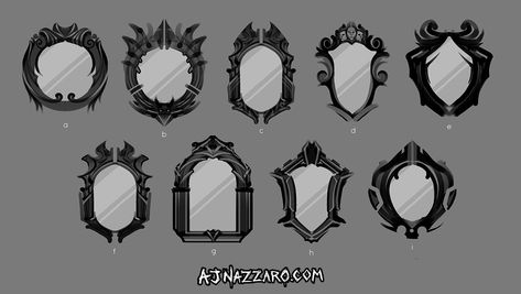 ArtStation - Hearthstone - Magic Mirror, AJ Nazzaro Fantasy Mirror Art, Mirror Concept Art, Magic Mirror Art, Mirror Character Design, Half Elf, Fantasy Rooms, Dnd Dragons, Broken Mirror, Magic Mirror