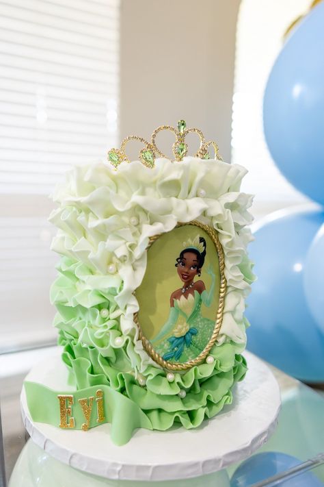 Tiana Themed Birthday, Tiana Cake, Princess Tiana Party, Princess Tiana Dress, Princess Tiana Birthday Party, Tiana Birthday Party, Tiana Dress, Tiana Disney, 7th Birthday Party Ideas