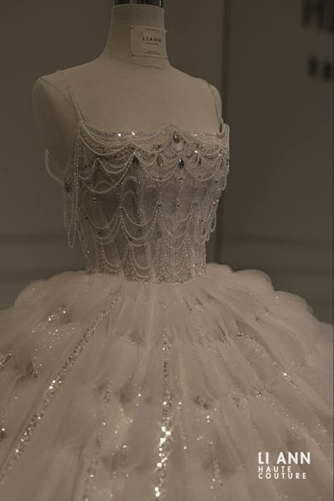 Bedazzled Dress, Ethereal Dresses, Rhinestone Wedding Dress, Night Time Wedding, Big Dresses, Wedding Dress Outfit, Fairy Tale Wedding Dress, Gowns Dresses Elegant, Princess Ball Gowns