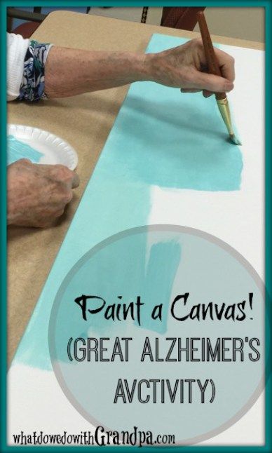 Painting With Elderly Art Therapy, Painting For Elderly, Memory Care Arts And Crafts, May Senior Activities, Crafts For Memory Care Patients, Elder Activities, Elderly Activities Crafts, Paint A Canvas, Painting A Canvas