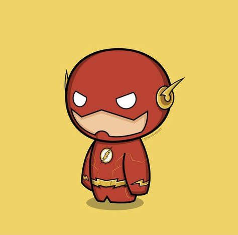 The Flash Cartoon Drawing, Flash Chibi, Spiderman Drawing, Comic Book Heroes, Cartoon Drawings, Drawing Ideas, Art Girl, Dc Comics, Avengers