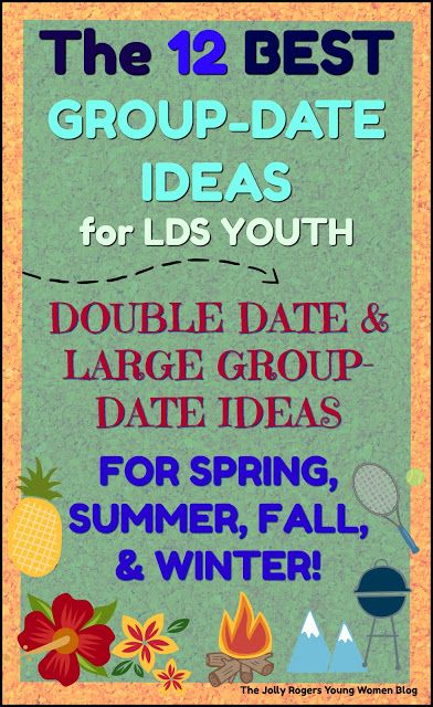 The 12 BEST LDS group date ideas for youth - double date large group date ideas that are low cost and fun! from the Jolly Rogers Young Women Blog Fun Games For Teens, Group Date Ideas, Group Activities For Teens, Date Ideas For Teens, Homecoming Dates, Best Date Ideas, Couples Game Night, Date Night Ideas For Married Couples, Group Dates