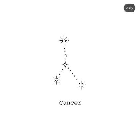 Cancerian Tattoo Constellation, Scientific Tattoo Ideas, Cancerian Tattoo For Women Constellation, Cancerian Constellation Tattoo, Cancerian Tattoo For Women Minimalist, Cancerian Tattoo For Women, Scientific Tattoo, Star Constellation Tattoo, Small Star Tattoos