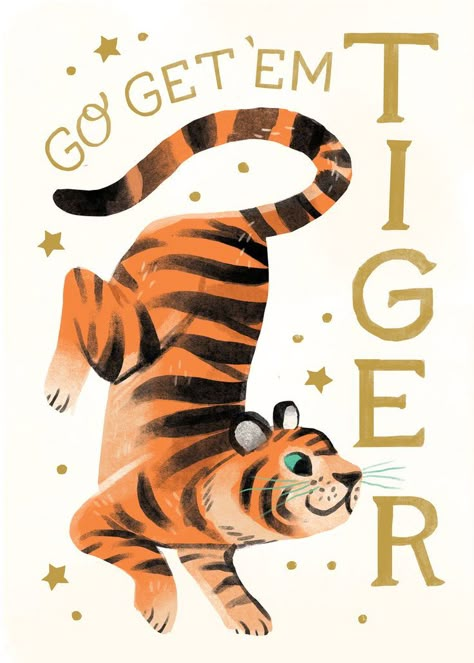 Kathryn Selbert Greeting Card Art, Tiger Illustration, Food Graphic Design, Advocate Art, Japanese Tattoo Art, A Tiger, Art Style Inspiration, Art Licensing, Animation Design