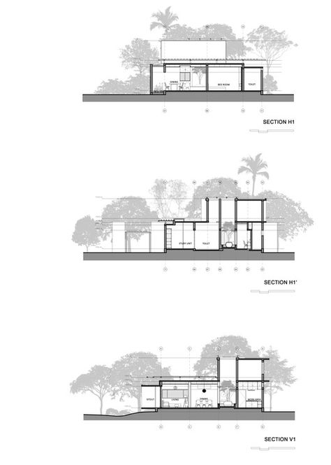 Gallery of Residence in Perinthalmanna / ZERO STUDIO - 32 Section Architecture, Section Plan, Site Plan Design, Studio 17, Architecture Portfolio Design, Architecture Elevation, Architecture Presentation Board, Architecture Panel, Architecture Collage