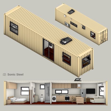 Container Home Plan Container House Design Floor Plans Shipping Containers, Living Container, Container House Design Budget, House Container Ideas, Off Grid Container Home, Two 20 Ft Container Home Floor Plans, Container Construction, Container House Design Ideas, Containers Architecture