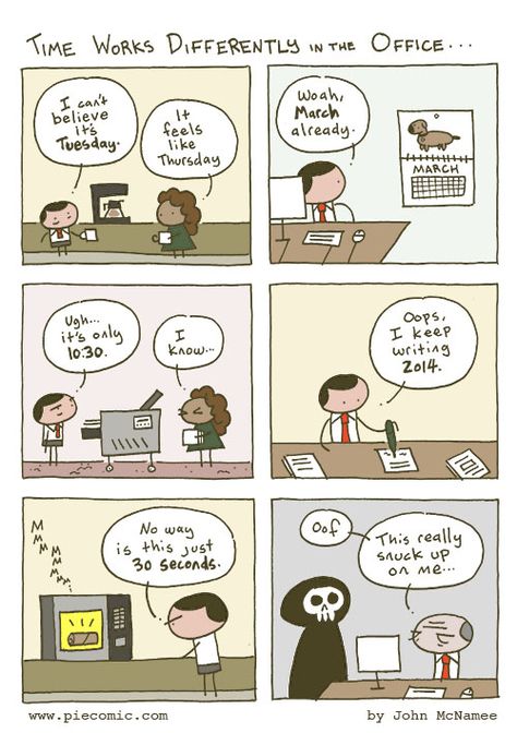 Office Illustration, Tic Toc, Office Humor, Time Flies, Sarcastic Humor, Tumblr Funny, Funny Comics, Out Loud, Cartoon Network