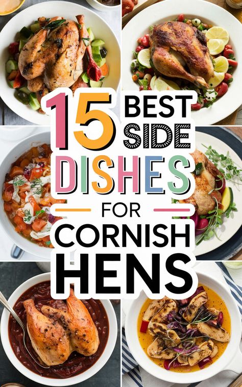 🍗🌽 Discover the perfect side dishes to serve with your Cornish hens! #delicious #foodie #dinnerideas Smoked Cornish Game Hen Recipes, Cornish Hens Side Dishes, Cornish Hen Sides Dishes, What To Serve With Cornish Hens, Sides For Cornish Hens, Cornish Hen Side Dishes, Smoked Cornish Hens, Baked Cornish Hens, Grilled Cornish Hens