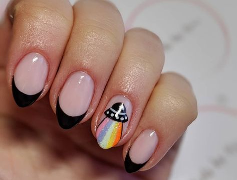 Alien Nails, Space Nails, Hippie Nails, Colorful Nails, Nail Swag, Nagel Inspo, Cat Kuku, Funky Nails, Fire Nails