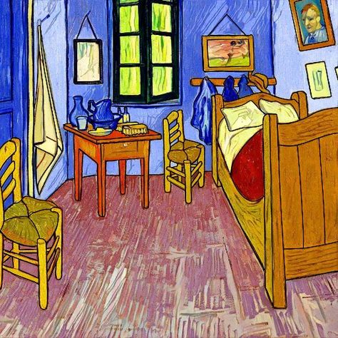 "Vincent S Bedroom in Arles" by Vincent Van Gogh Van Gogh Bedroom Painting, Bedroom In Arles, Arte Van Gogh, Coffee Illustration, Colouring Pics, Starry Night Van Gogh, Professional Art, Country House Decor, Dali