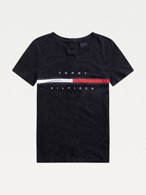 Tommy T Shirt, Wardrobe Style, Tommy Hilfiger Women, Striped Tee, T Shirt Top, Cotton Shirt, Tommy Hilfiger, Street Style, T-shirt