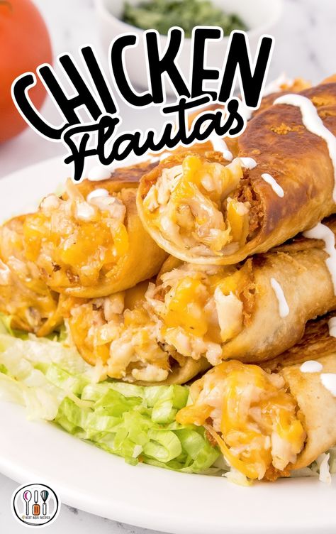 Discover our easy Chicken Flautas recipe! Crispy, golden shells filled with juicy chicken, perfect for family dinners or parties. Easy Chicken Flautas, Chicken Flautas Recipe, Flautas Recipe, Stove Recipes, Popular Casseroles, Chicken Flautas, Rotisserie Chicken Breast, Buffalo Chicken Dip Recipe, Flour Tortilla