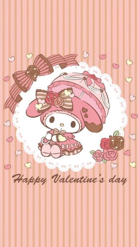 Kuromi Valentines Day Wallpaper, My Melody Valentines Day Wallpaper, Valentines Sanrio Wallpaper, My Melody Valentines Day, Sanrio Valentines Day Wallpaper, Val Wallpaper, Sanrio Valentines Day, Valentines Day Wallpaper, Kawaii Valentine