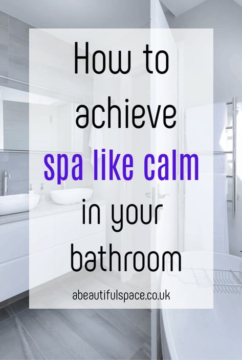 Achieving spa like calm in your bathroom, how to get the feeling of a spa in your own home with these super simple bathroom hacks #bathroomhacks #bathroomdecor #bathroommakeover Spa Themed Bathroom Ideas, Cool Bathroom Accessories, Calm Bathroom Ideas, Spa Like Bathroom Decor, Spa Themed Bathroom, Lavender Bathroom Decor, Bathroom Accessories Ideas, Vibe Bathroom, Lavender Bathroom