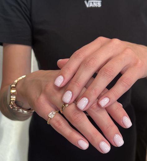 Clean Girl Nails Natural, Extra Short Nails Natural, Summer Nails Old Money, Nurse Length Nails, Polished Nails Natural, Simple Engagement Nails Short, Clean Nails Look Short, Clean Nails Square, Natural Gelish Nails