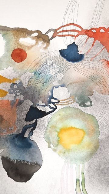 Watercolor And Ink Abstract, Abstract Ink Painting, Watercolour Abstract Painting, Japanese Abstract Art, Abstract Ink Art, Carpet Moodboard, Watercolour And Pen Art, Abstract Watercolor Art Inspiration, Acrylic Ink Art