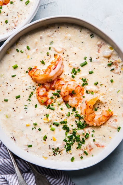 Creamy Seafood Bisque Recipe, Seafood Bisque Recipe, Tortilla Soup Easy, Shrimp Bisque, Bisque Soup, Crab Bisque, Seafood Bisque, The Modern Proper, Modern Proper