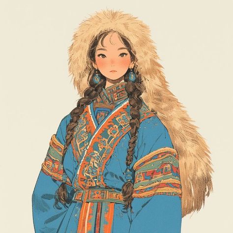 Mongol Art, Nomadic People, Fantasy Inspiration, Mongolia, Character Portraits, Character Costumes, Fantasy Character Design, Character Design Inspiration, Character Concept