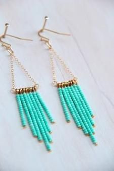 beaded dangle earrings Ideas, Craft Ideas on beaded dangle earrings Chandelier Earrings Diy, Anting Manik, Pinterest Jewelry, Earrings Inspiration, Dangly Earrings, Beaded Dangle Earrings, Diy Schmuck, Bijoux Diy, Wire Earrings