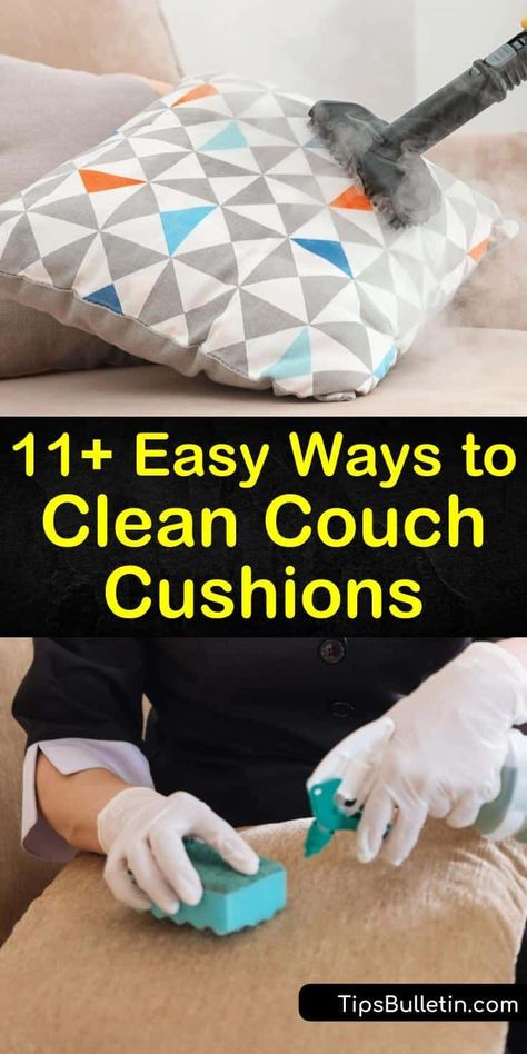 Discover how to clean machine washable cushion covers in the washing machine using a mild detergent. Use a steam cleaner or warm water, baking soda, and dish soap to clean everyday dirt from sofa cushions and upholstery. #cleancouchcushions #sofacleaning #cleansofacushions Clean Couch Cushions, Arm And Hammer Super Washing Soda, Large Couch Pillows, Nordic Winter, Cleaning Painted Walls, Large Couch, Clean Couch, Couch Cushion Covers, Washing Soda