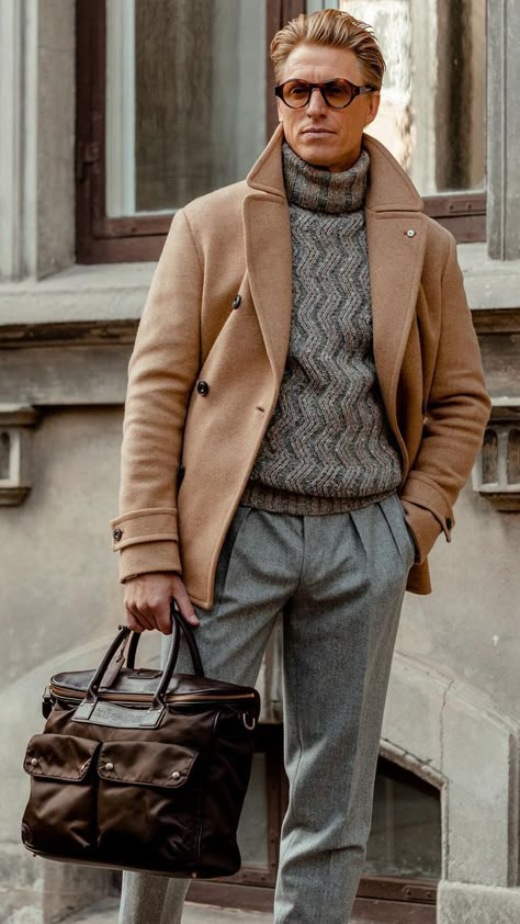 Classic Male Fashion, Man Style Winter, Mens Winter Fashion Formal, Men Style Classy Elegant, Coat Outfits Men, Quiet Luxury Men, Well Dressed Men Casual, Winter Style Men, Classic Mens Fashion