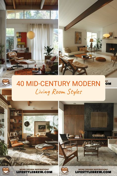 Explore 40 stunning Mid-Century Modern Living Room styles perfect for your next design project. From chic color palettes to iconic furniture, find inspiration in our curated ideas that balance functionality with elegance. Whether you want to reinvent your space or add subtle decor touches, these tips and examples showcase how to make your living area stylish and inviting. Enjoy a mix of vintage charm and contemporary flair that embodies classic Mid-Century design aesthetics. Traditional Mid Century Modern Living Room, Mid Century Modern Living Room On A Budget, Mix Vintage And Modern Furniture, Mid Century Modern Living Room Apartment Interior Design, Mix Century Modern Living Room, Midcentury Modern Decorating, Vintage Midcentury Modern Living Room, Mid Century And Traditional Mixing, Mid Century Modern House Interior Living Rooms