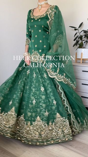 Heer Collection Inc. by Aman Gill on Instagram: "BANARAS Lengha set// fully hand embroidered lengha set in a beautiful deep emerald green hue.  Get In contact:  - 💬for all orders and inquiries please DM, text or email us! Customization Options: - 🎨Color: This piece can be made in any color-the palette is yours to explore! - 👗Style: Recreate this piece in any style! Chose the silhouette that perfectly embodies your style essence.  - 🪡Size: Our garments are made to measure in with inclusivity at its heart.    #indianweddingoutfits #asianwedding #mehandioutfit #haldioutfit #bridallehenga #lehenga #shararasuit #multicolourlehenga #sikhwedding #sikhbride #pakistanisuits  #traditionalwear #bigfatindianwedding #weddingdress #bridalwear #bridesmaids #indianwedding #mirrorworkdress #indiandesig Emerald Green Desi Outfit, Green Desi Outfit, Emerald Green Lengha, Heer Collection, Green Lengha, Mehandi Outfits, Mirror Work Dress, Style Essence, Sikh Bride