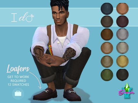 The Sims Resource - SimmieV I Do Loafers Sims 4 Cc Loafers Male, Sims 4 Men Clothing, Cc Patreon, Soft Loafers, Cc Shoes, Sims 4 Cc Shoes, Boho Shoes, Sims 4 Teen, Cc Sims