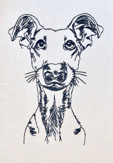 Greyhound Dog Redwork Sketch Embroidery Design 2 Sizes | Etsy Sketch Embroidery, Greyhound Dog, Dog Sketch, Grey Hound Dog, Beauty Design, Quick Sketch, Embroidery Ideas, Pug Dog, English Bulldog