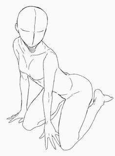 Sketch Base, Poses Sketch, Base Female, Drawing Body Poses, Sketch Poses, Drawing Hair, 캐릭터 드로잉, Poses References, Figure Drawing Reference