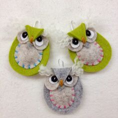 Owl Decorations, Owl Sewing Patterns, Owl Sewing, Felt Owls, Felt Crafts Patterns, Scrap Fabric Crafts, Felt Owl, Sewing Crafts Tutorials, Owl Crafts