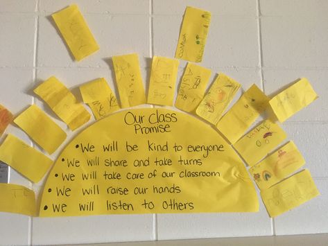 Sun Classroom Agreement, Classroom Promise, Class Promise, Discipline Ideas, Dream Classroom, Classroom Expectations, Class Rules, Be Kind To Everyone, Teacher Things