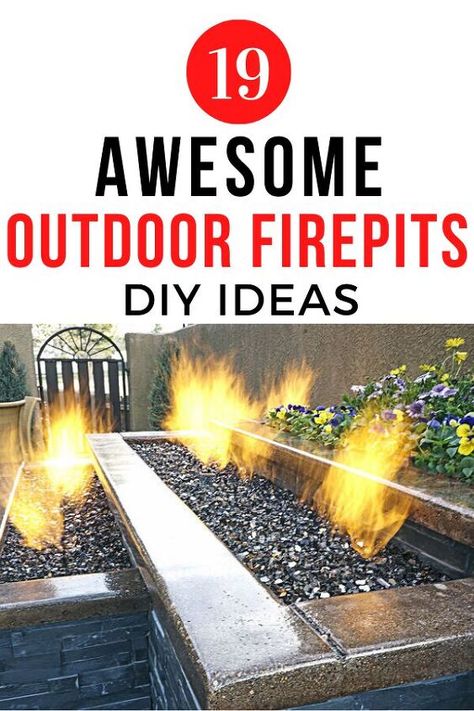 An outdoor fireplace is the perfect project for your backyard garden or patio. check out these diy projects and inspiration for seating areas and designs. #diy #outdoorfirepit #firepits Outdoor Firepits Diy, Outdoor Propane Fireplace, Diy Firepit Ideas, Build Outdoor Fireplace, Outdoor Fireplace Kits, Fireplace Kits, Outdoor Gas Fireplace, Gardening Inspiration, Diy Fire Pit