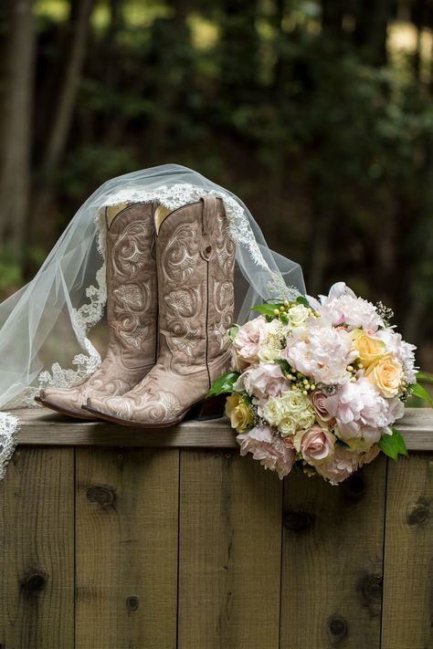 Wedding With Cowboy Boots, Bride Cowboy Boots, Wedding Dress With Cowboy Boots, Bridal Cowboy Boots, Bride Boots, Wedding Cowboy Boots, Country Wedding Photos, Flower Boots, Dresses With Cowboy Boots