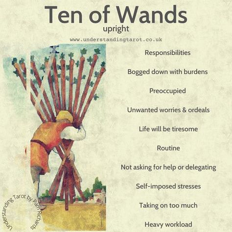 Enchanted Portents: Decoding Enchanted Portents for Your Future Path| #tarot #psychic #love #tarotcards #magic #tarotreadersofinstagram #tarotreader #tarotreading 10 Of Wands Tarot Meaning, Ten Of Wands Tarot Meaning, Tarot Reference, Understanding Tarot, Astrology Explained, Ten Of Wands, Tarot Wands, Palmistry Reading, Nine Of Wands