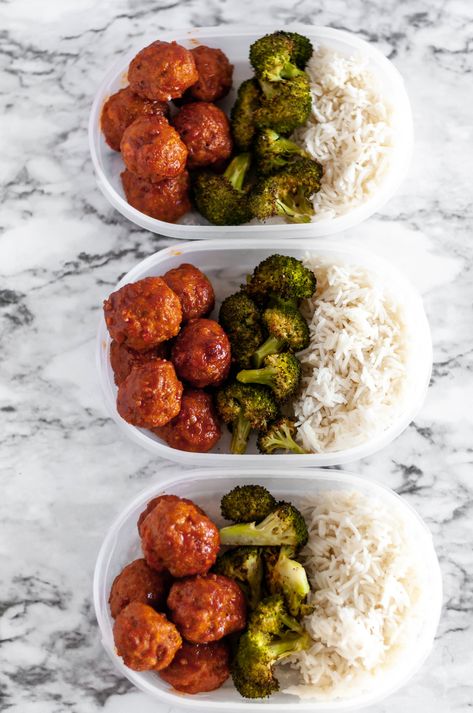 Meatball Meal Prep, Korean Meatballs, Paleo Dinners, Clean Meal Prep, Paleo Meal Prep, Healthy Lunch Meal Prep, Dinner Meal Prep, Dinner Meal, Delicious Lunch